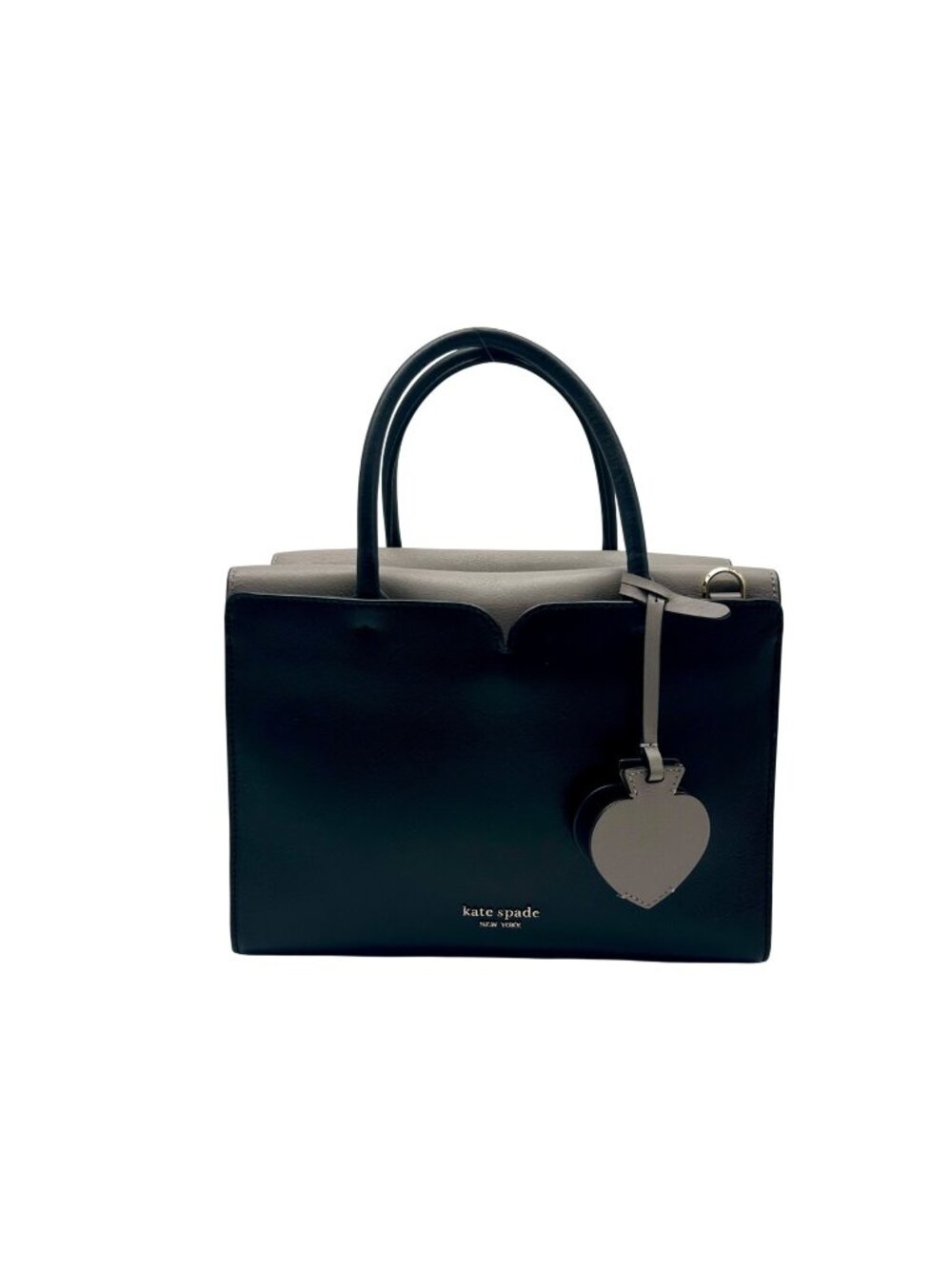 Kate Spade Spencer Black and Gray Leather Shoulder Bag